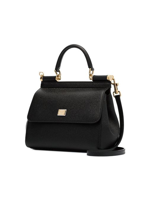 borsa sicilia piccola in pelle nera DOLCE&GABBANA | BB6003A100180999